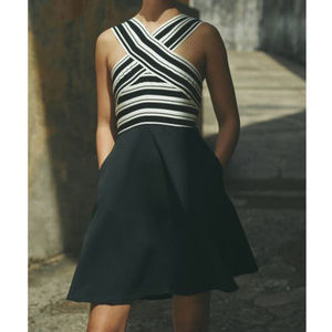 Anthropologie MAEVE Crosswise Flare Bandage Dress